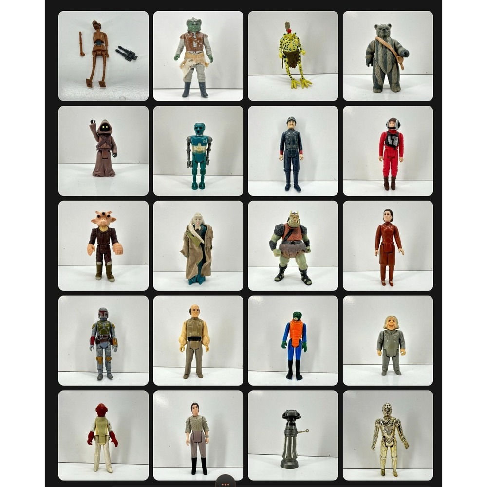 Vtg Kenner Star Wars Lot 20 Figures Boba Fett C-3PO Wicket Gamorrean Guard Loose